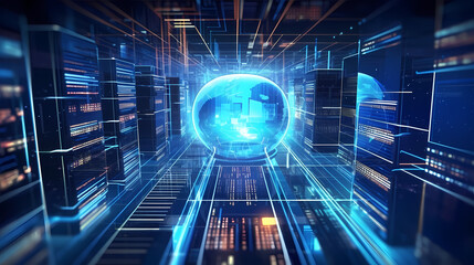 Artificial intelligence background, global business, internet network connection, internet of things, business intelligence concept