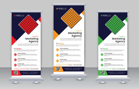 standee banner, rollup banner design