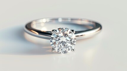 diamond ring, leaving enough white space to effectively isolate it against the white background. The design and features of the ring are demonstrated.