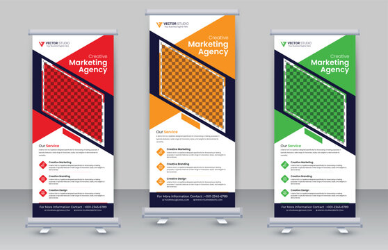 Corporate roll-up banner