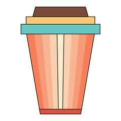 Retro vintage drink, Latte and coffee cup