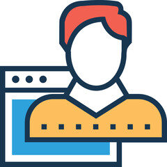 An admin panel flat icon download 
