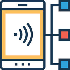  Flat icon denoting interface 
