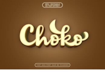 Choko  3d editable text effect