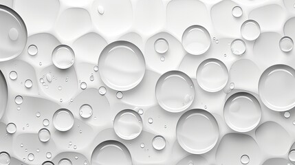 The background of the webpage. A continuous geometric honeycomb shape. White-based. Gently undulating. Droplets of liquid