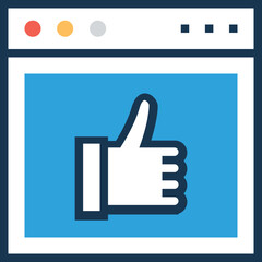 An icon of social media flat vector 