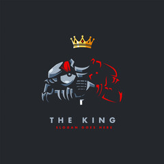 King logo design illustration vector