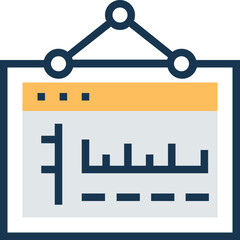An icon of dashboard flat vector 