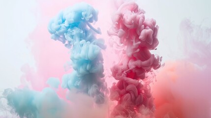 Fototapeta premium Color smoke cloud blending abstract, texture for backgrounds, Generative AI