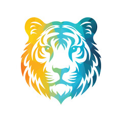 Roaring tiger logo design vector illustration