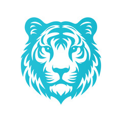 Roaring tiger logo design vector illustration