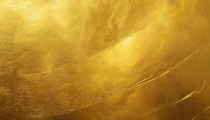 Pure gold background texture. Shiny golden yellow crumpled metallic foil repeat pattern. Modern...