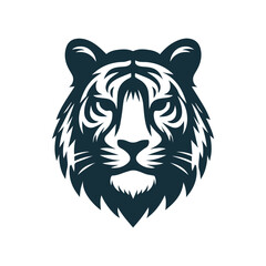 Roaring tiger logo design vector illustration