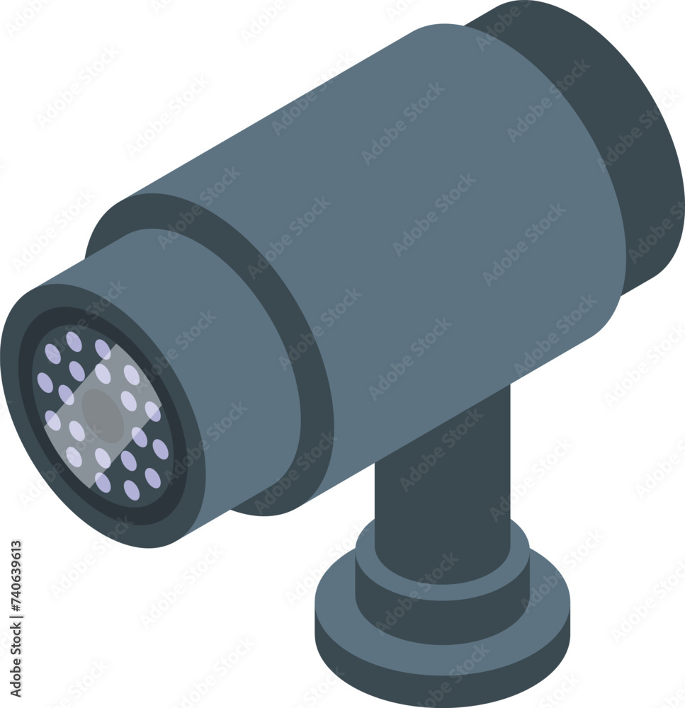 Poster security camera icon isometric vector. self service check. retail display