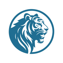 Fototapeta premium Roaring tiger logo design vector illustration