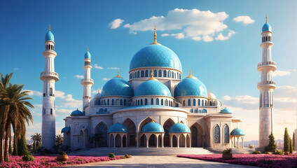 blue mosque - obrazy, fototapety, plakaty