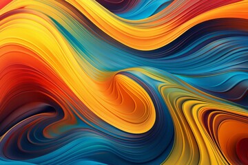 Obraz premium Liquid Color Waves in a Hypnotic and Mesmerizing Pattern, Forming a Unique and Visually Engaging Backdrop, Generative AI 