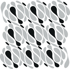 seamless pattern with texture Black and gray droplet-shaped sphere vector pattern for wallpaper printing.