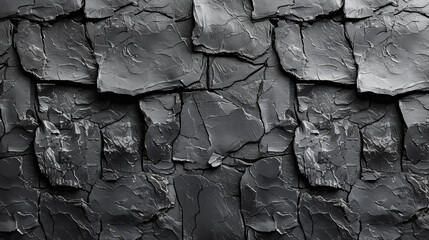 texture black background of broken slate covering.