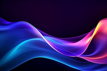 Liquid Color Waves with a Neon Glow, Adding a Futuristic and Vibrant Touch to the Background, Generative AI 