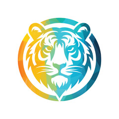 Roaring tiger logo design vector illustration