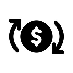 cash flow glyph icon