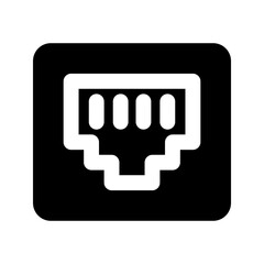 ethernet port glyph icon