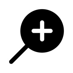 Fototapeta premium zoom in glyph icon