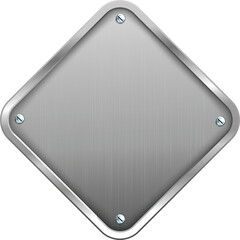 Steel tag plate with borders and screws