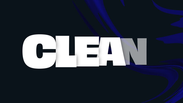 Clean Text Animation with Colorful Background