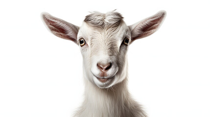 Goat on white background