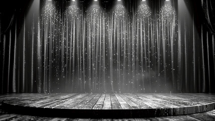 3d illustration empty podium with abstact background very realistic front view mock up