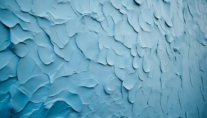 Texture of bright blue putty wall.