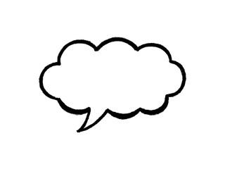 Speech bubbles png. Hand drawn speech bubble isolated on white background. Chat bubble icon. 
Speech bubble icon on transparent background