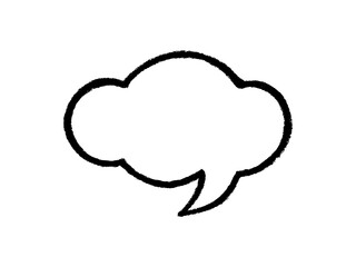 Speech bubbles png. Hand drawn speech bubble isolated on white background. Chat bubble icon. 
Speech bubble icon on transparent background