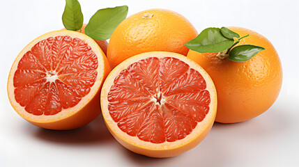 Grapefruit on white background