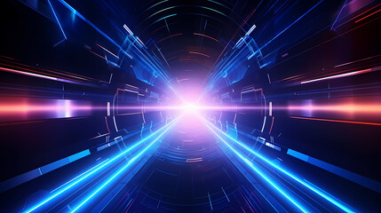 Artificial intelligence background, 3D image of modern technology, holographic digital earth technology screen background