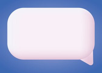 3d white speech bubble, social media chat message icon. Empty text bubble, comment, dialogue balloon vector
