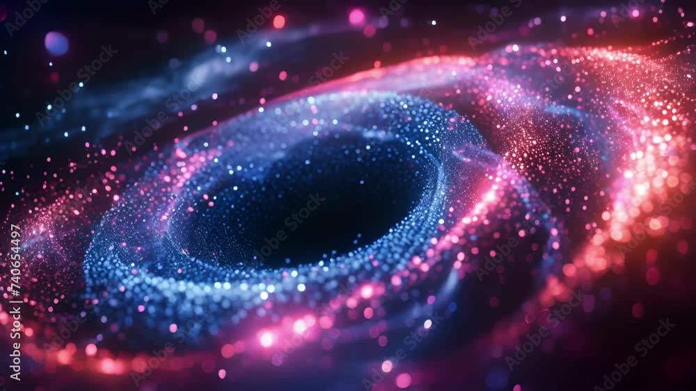 Poster an otherworldly vortex of shimmering particles a glimpse into the dynamic forces at play within a ma