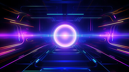 Artificial intelligence background, 3D image of modern technology, holographic digital earth technology screen background