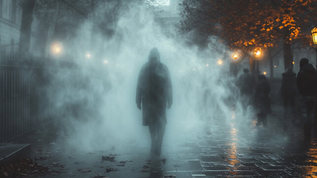 walking in the fog