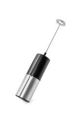 One milk frother wand isolated on white