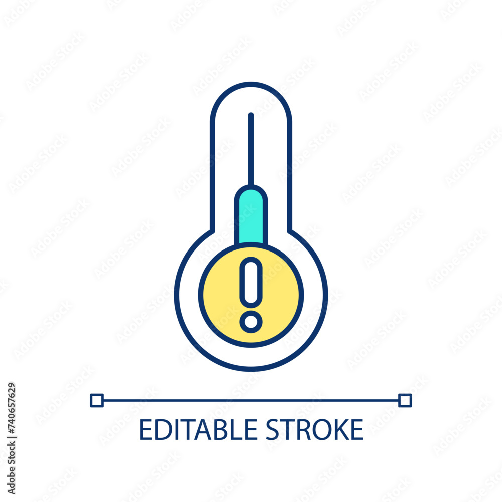 Poster indicator blue rgb color icon. control over risk. isolated vector illustration. simple filled line d