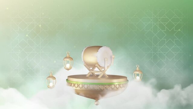 Ramadan Background with Bedug Drum