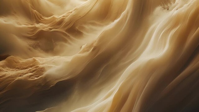 Thin ribbons of sawdust intertwine and convulse mimicking the ebb and flow of a river graceful and fluid in their motions.
