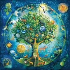 Obraz na płótnie Canvas Planting trees, earth, hopeful future