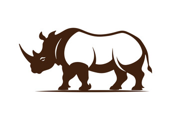 Logo of Rhino icon vector silhouette isolated design white background