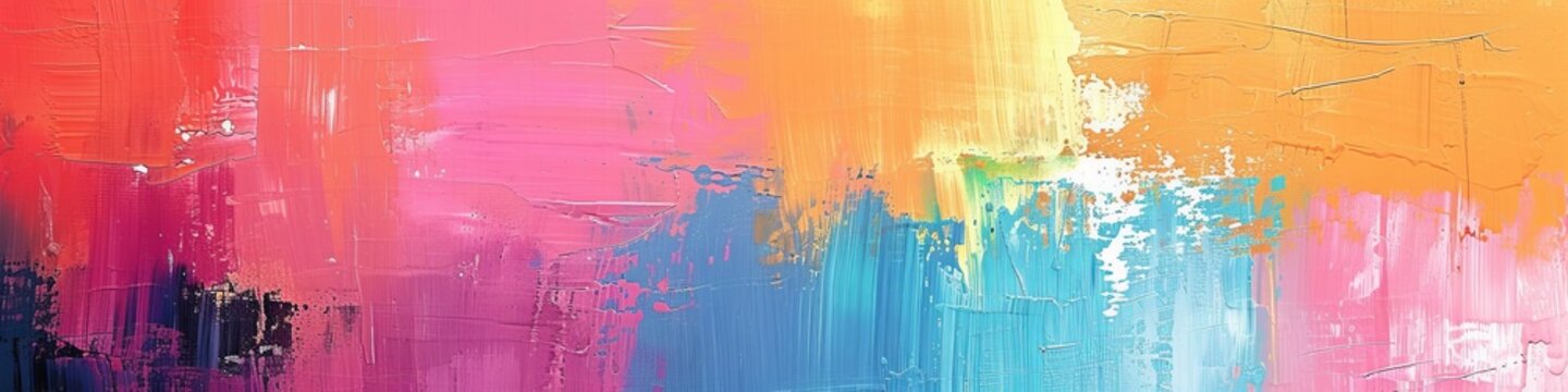 brush strokes of colorful paints background.