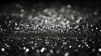 Sparkling Silver Glitter for Luxurious and Shiny Backgrounds - obrazy, fototapety, plakaty