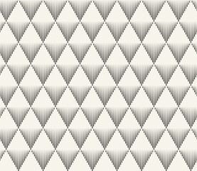 Vector seamless pattern. Repeating geometric elements. Stylish monochrome background design.